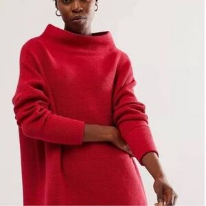 Free People Ottoman Red Sweater Tunic